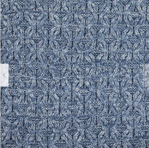 Jeanne Pierre Ladies’ Fisherman Cable-Knit SweaterColor-Denim Combo Size-S NWT
