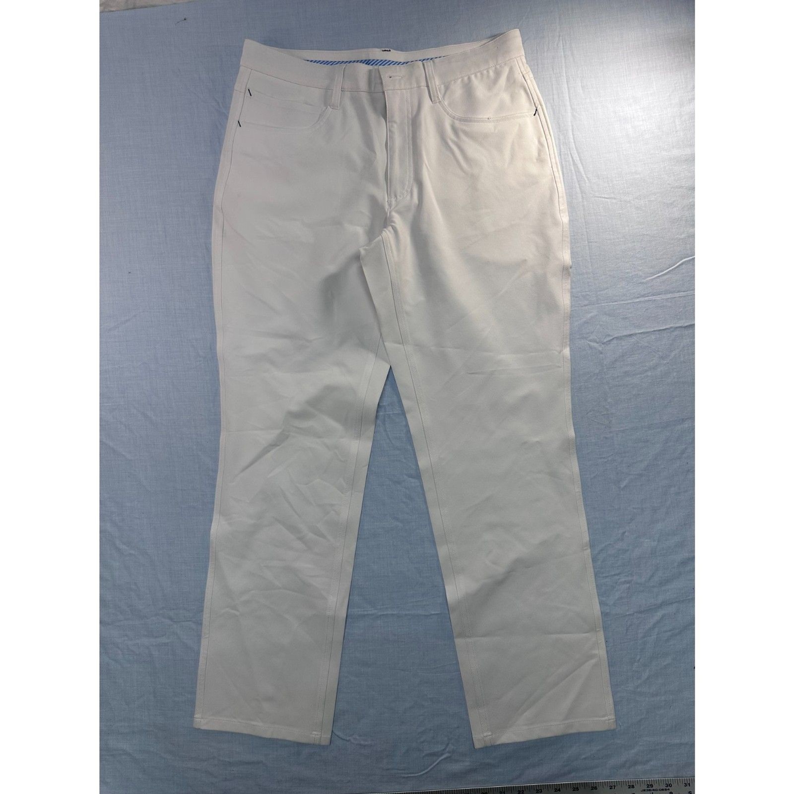 FootJoy Men’s White Athletic Fit Golf Pants W33 L30 Performance Stretch FJ