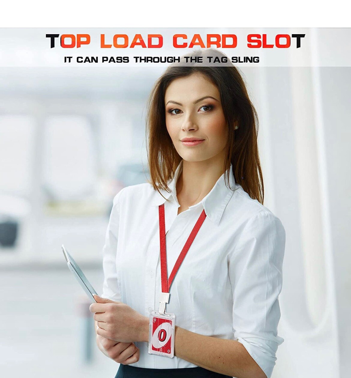 5 Pack ID Badge Holder Vertical Hard Plastic Card Holders – Work Airline Cruise