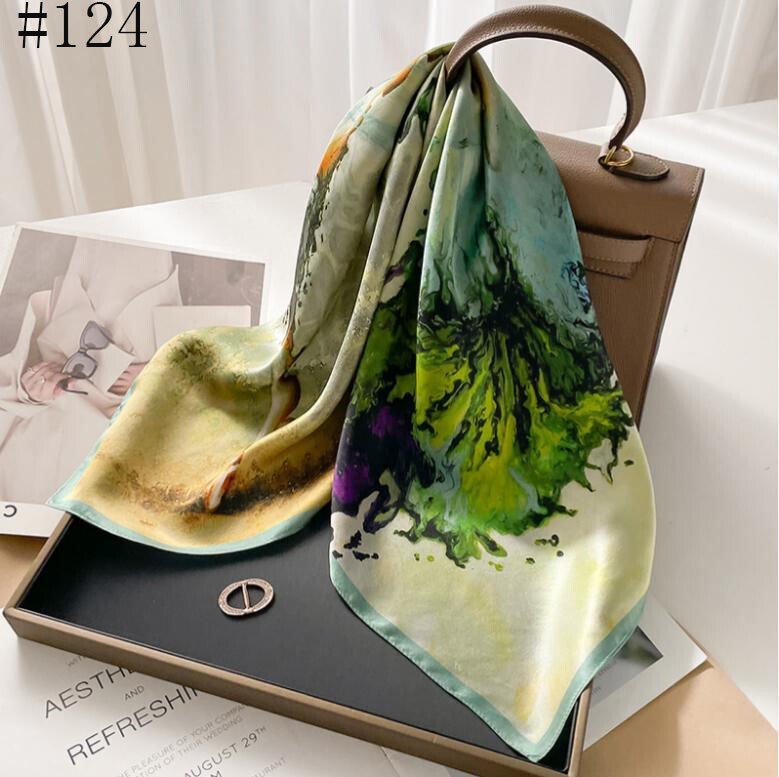 100% Mulberry Silk 27″ Square Scarf Women Neckerchief Wrap Multiple styles