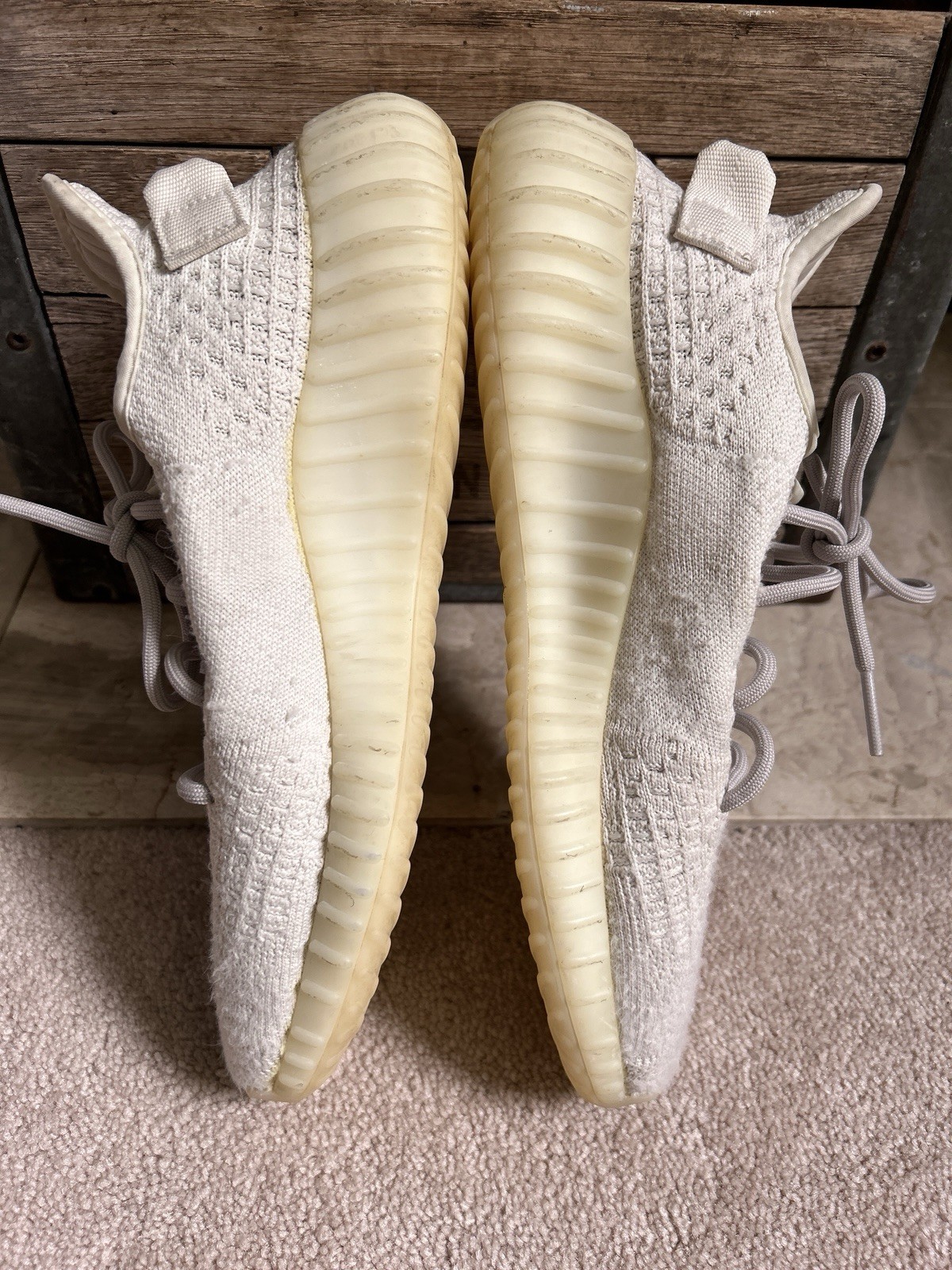 ADIDAS “Yeezy Boost 350 V2” bone white shoes – size 9