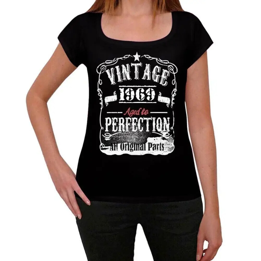 Women’s Graphic T-Shirt Aged To Perfection All Original Parts 1969 55th Birthday