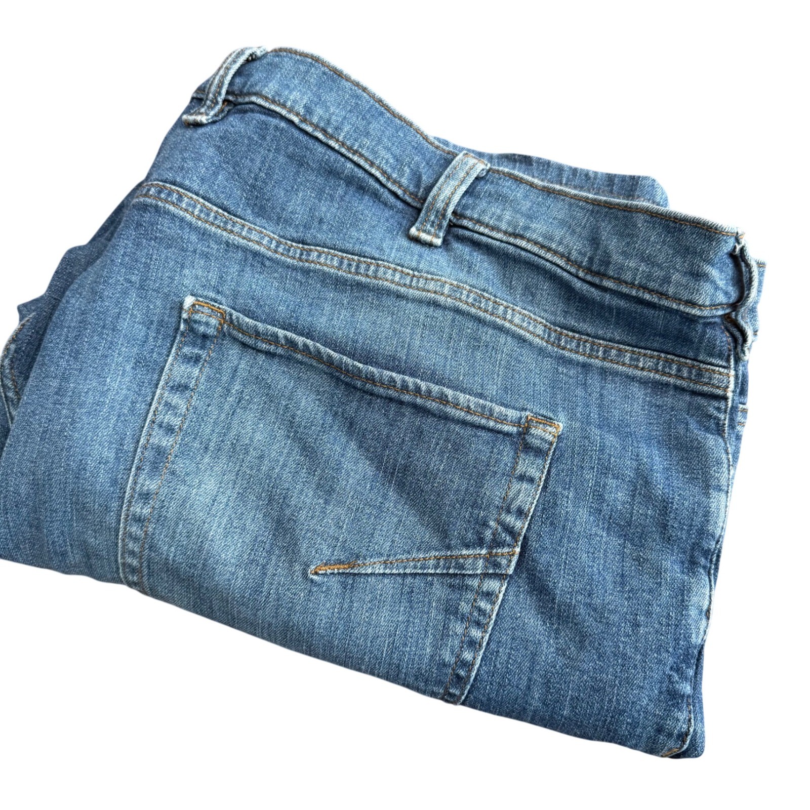 True Nation Athletic Fit Mens Jeans 50×28 (50×26) Blue Denim Straight Leg Pants