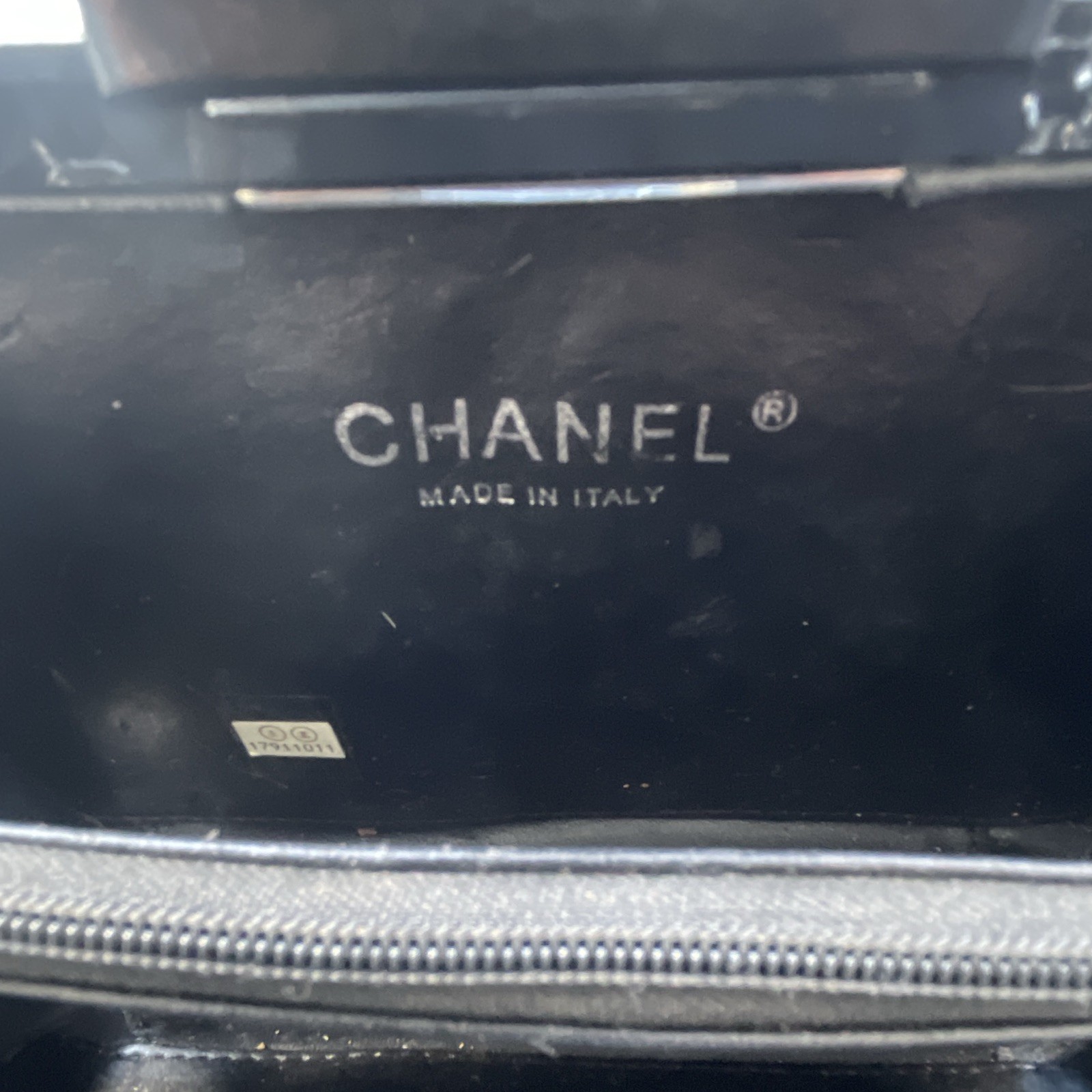 CHANEL Lego Tweed Box Flap Chain Shoulder Bag Turn Lock Black/White Multicolor