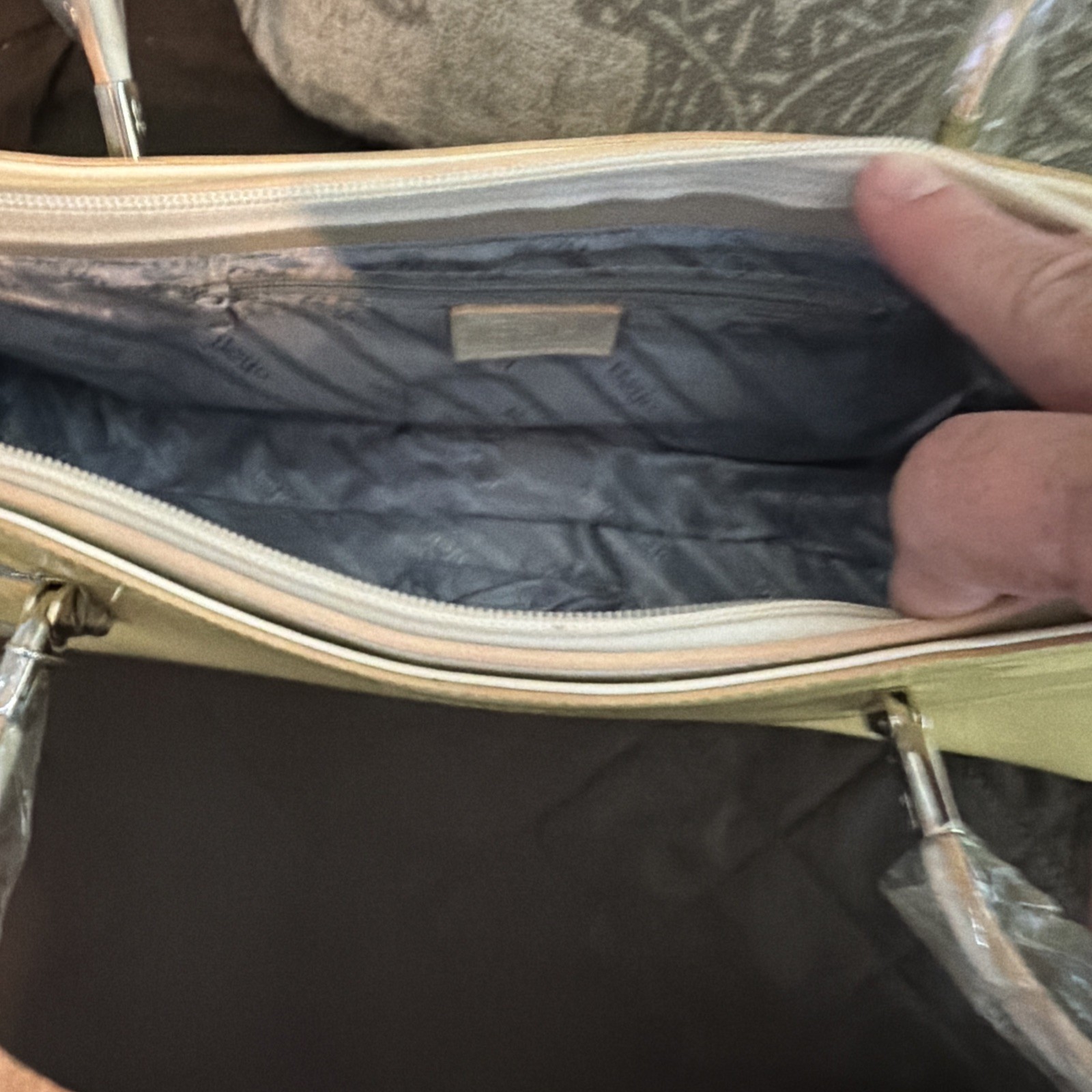 Beijo Buttery Yellow/Beige Purse New With Imperfections