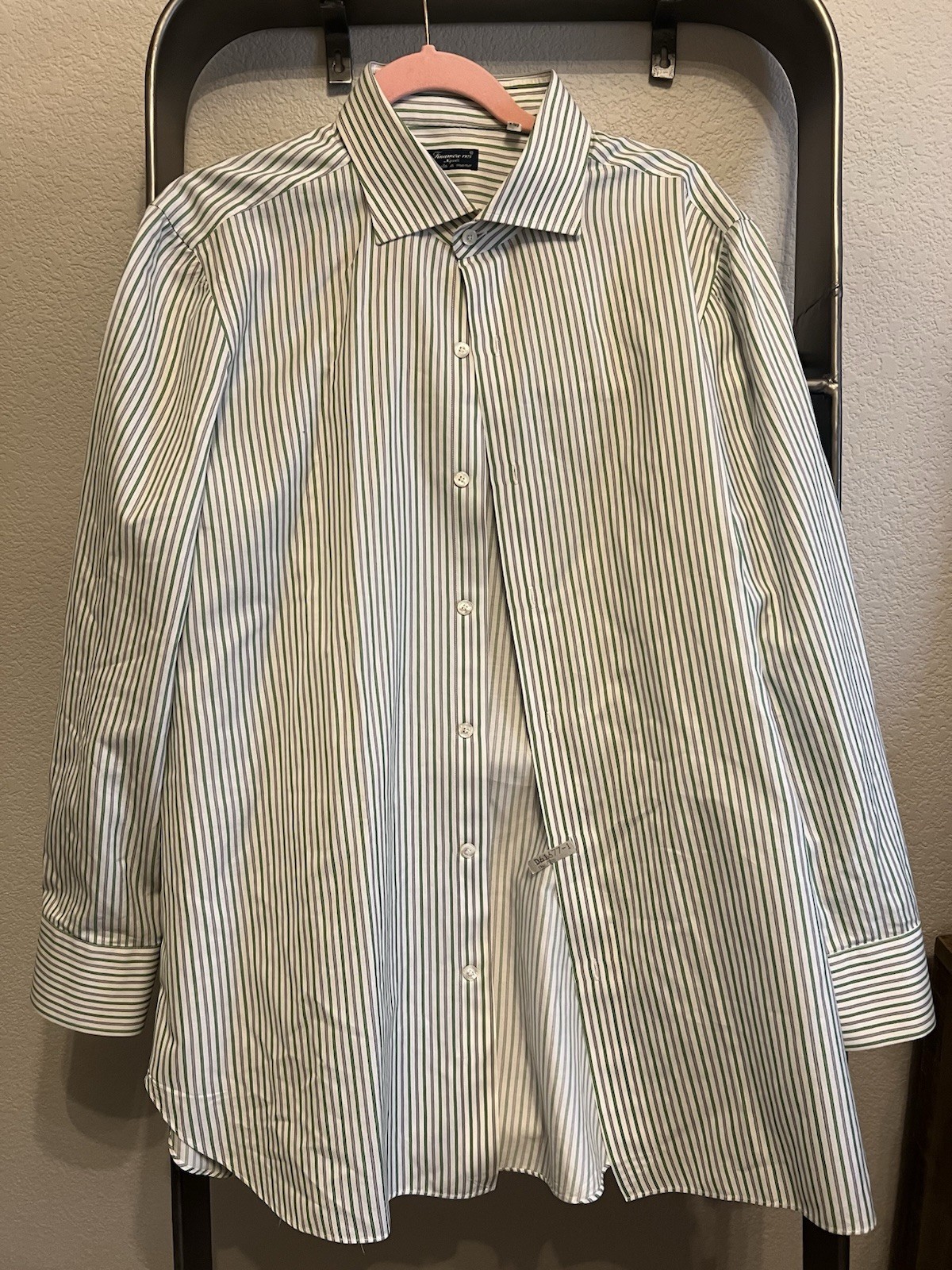 Men’s Finamore 1925 Napoli Button Up 17.5