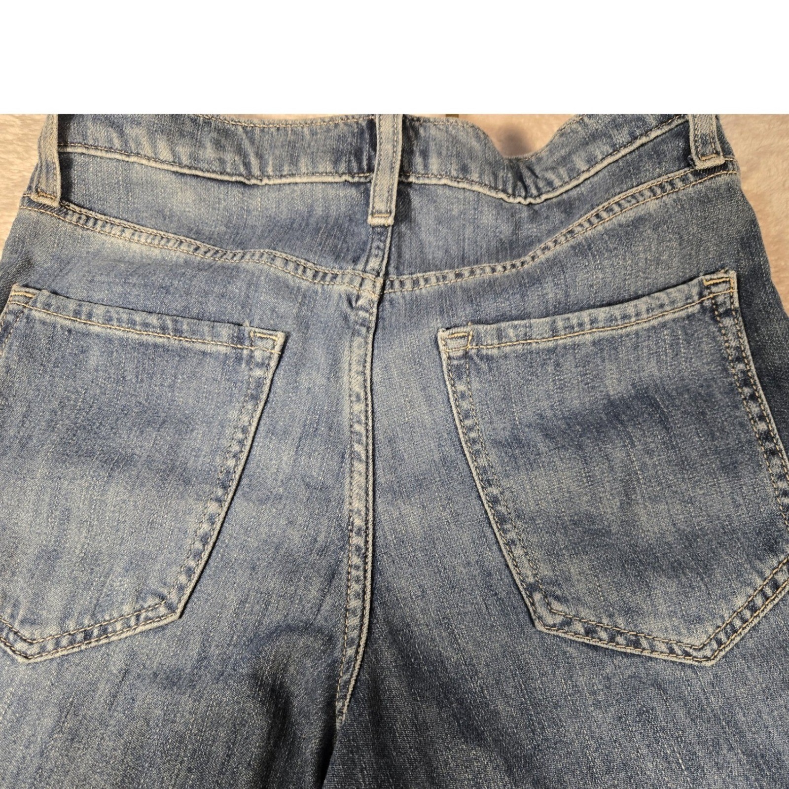 Banana Republic Premium Denim High Rise Wide Leg Jeans Blue Size 26 Medium Wash
