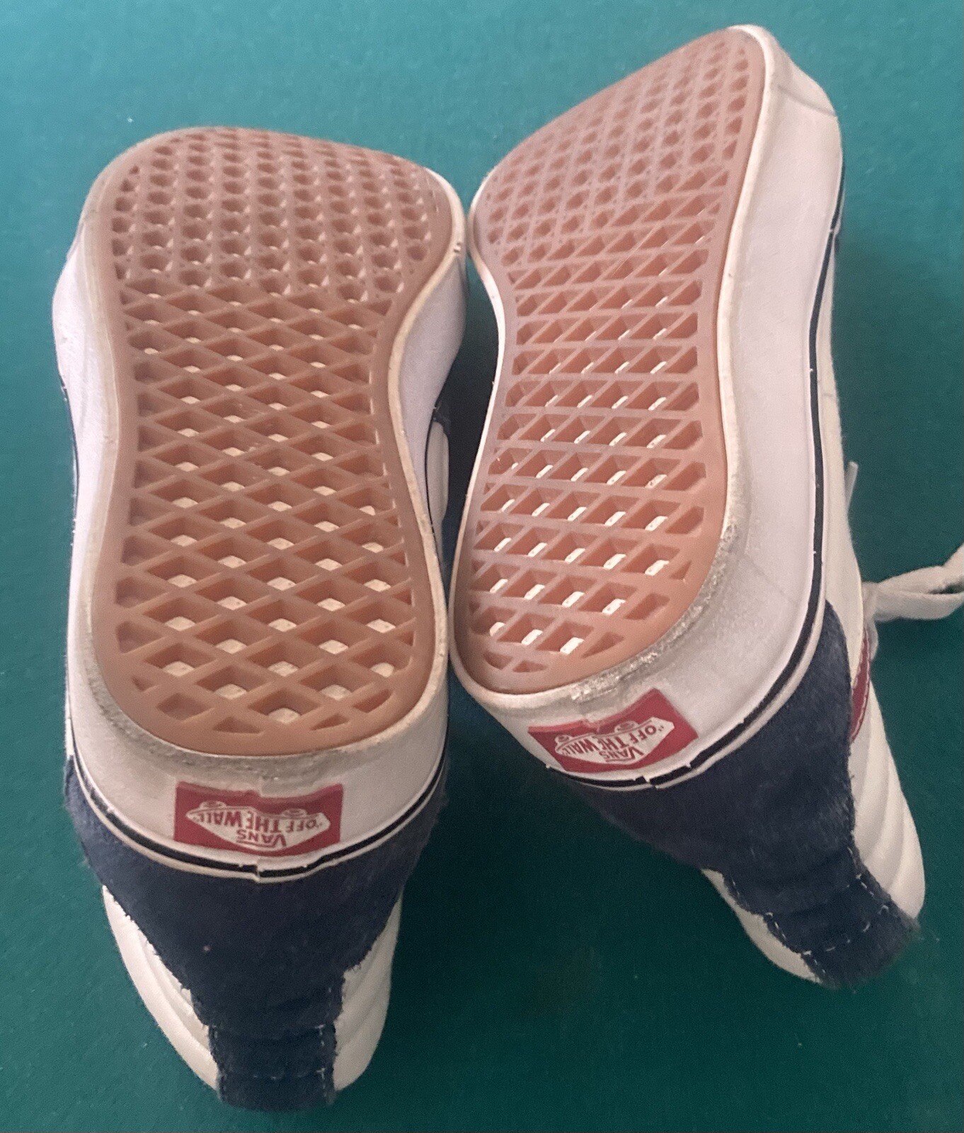 Vans Old Skool High Top Shoes Size 8.5 Men 10 Women Blue & White Great Condition