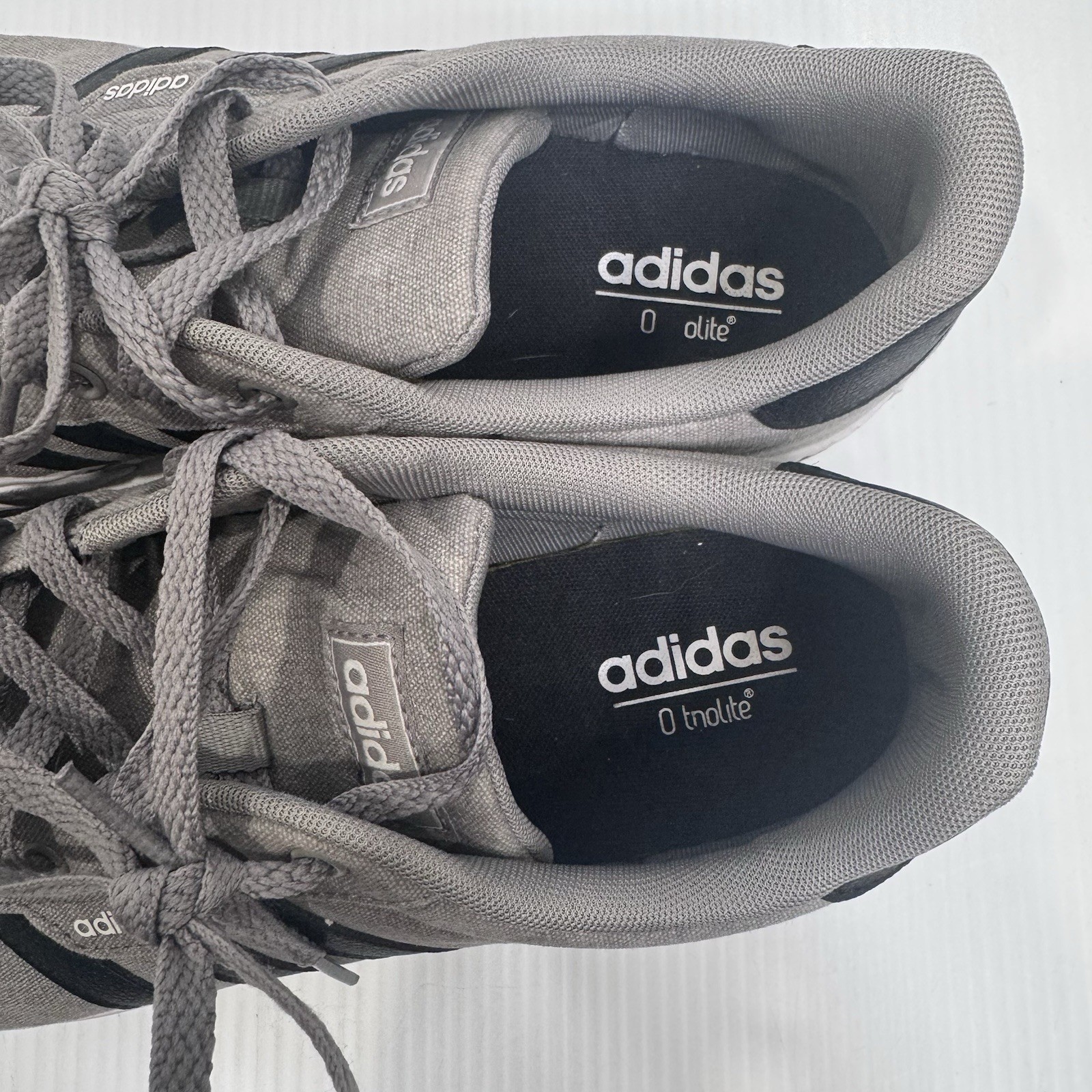 Adidas Daily 3.0 Mens Size 12 Gray Canvas Sneakers Black Stripe Casual Shoes