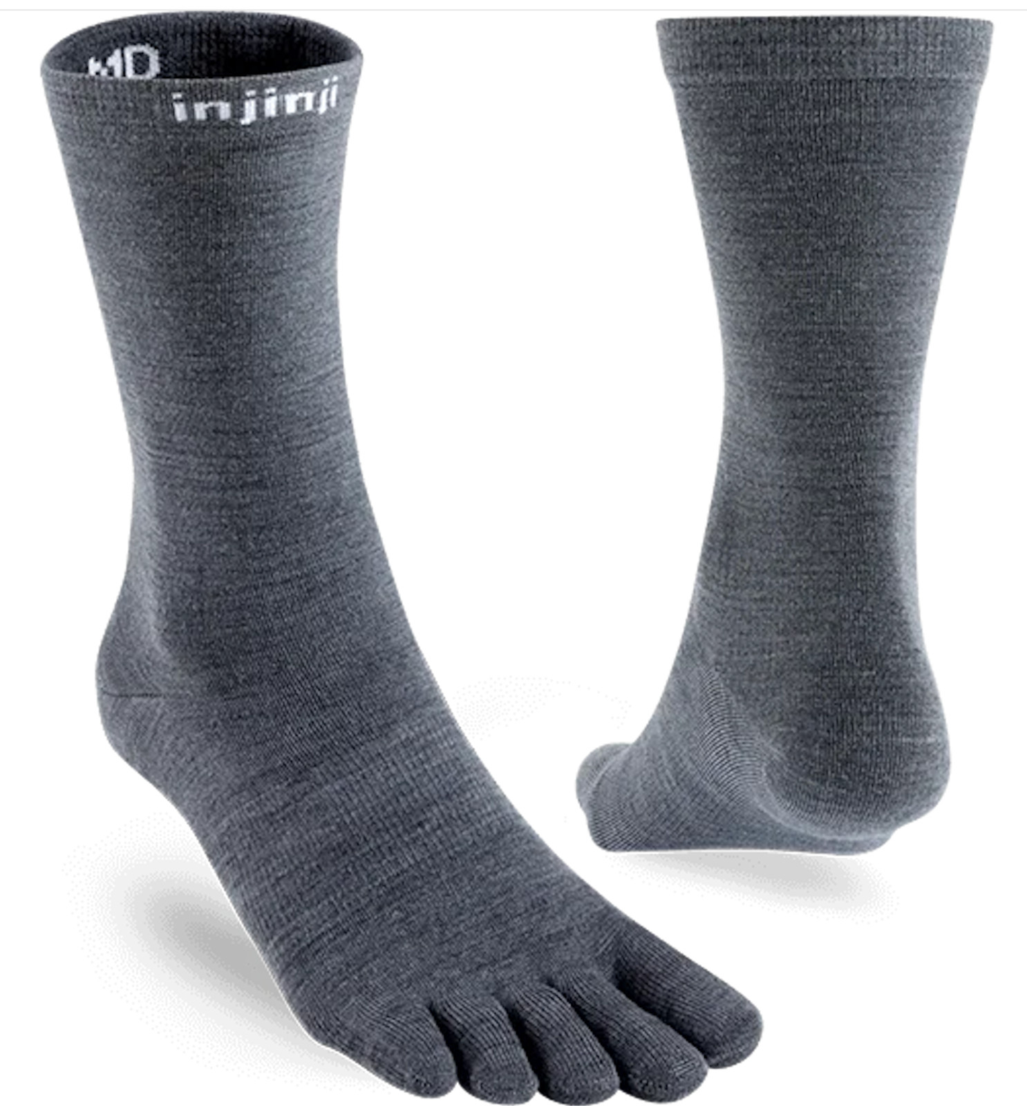 Injinji L18624 Unisex 1-Pair Gray Liner Crew Toesocks Size M