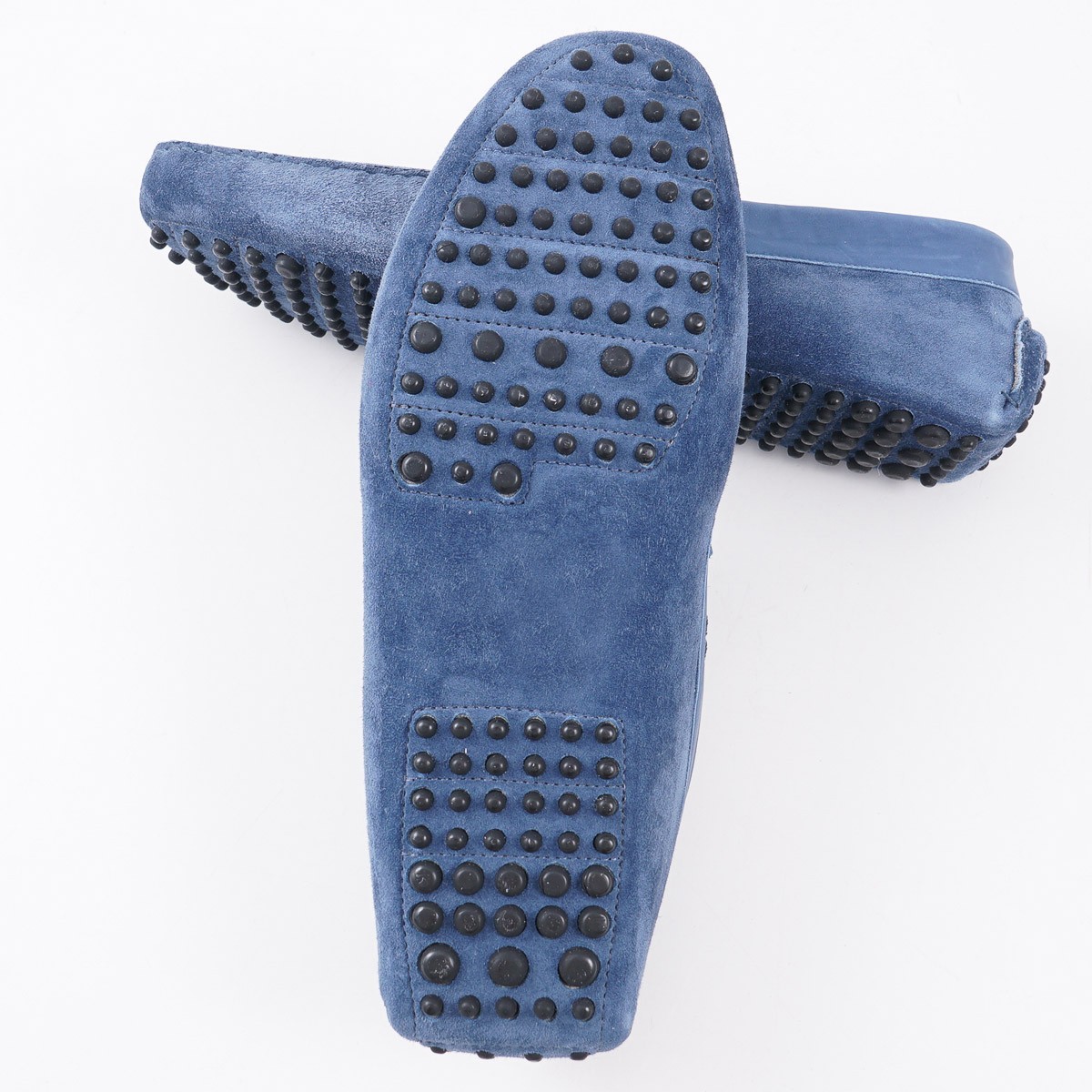 Brett Johnson Slate Blue Calf Suede Driving Moccasins 10.5 (Eu 43.5) Shoes NIB
