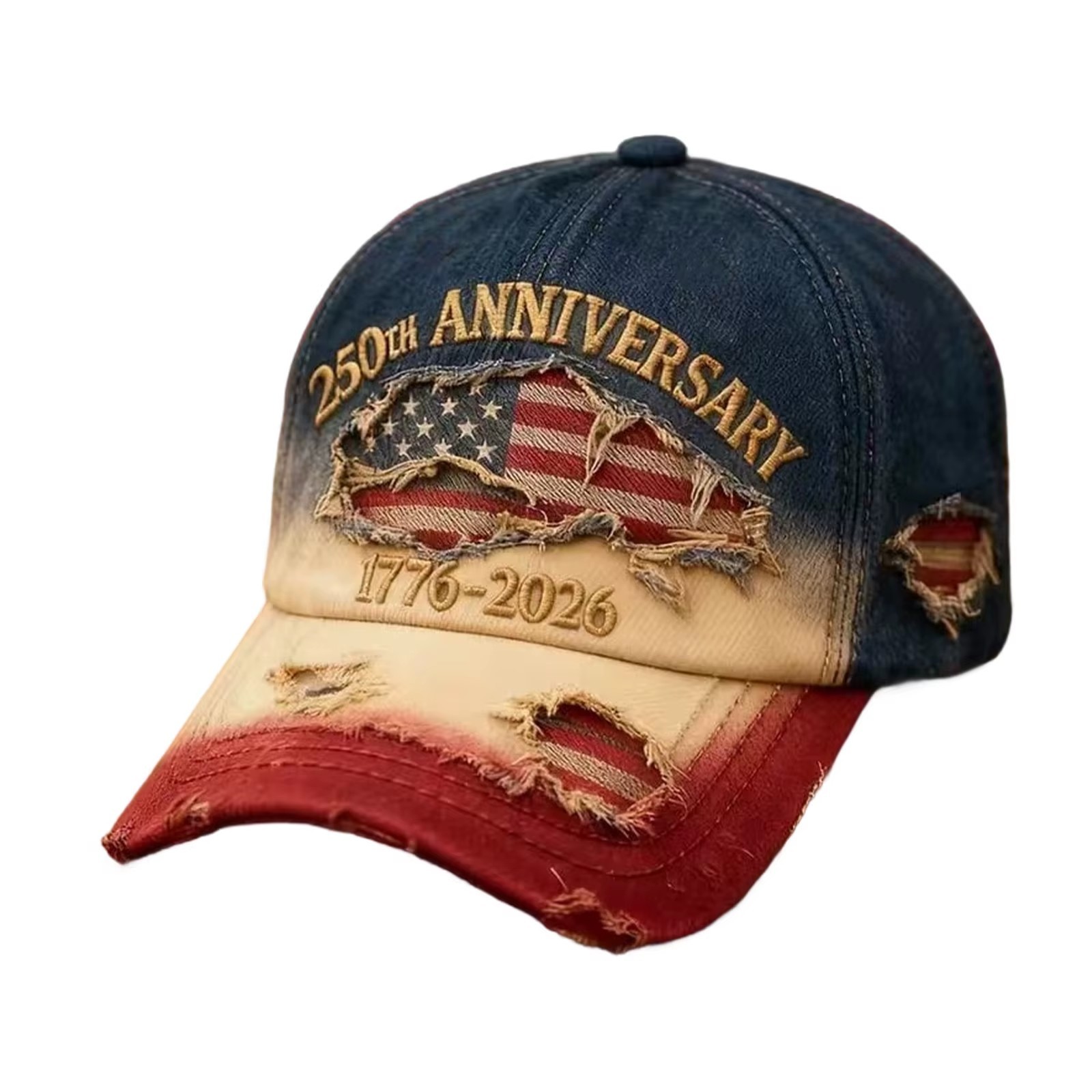 Vintage Washed Cotton Snapback Baseball Cap Unisex Adjustable Strap Sun