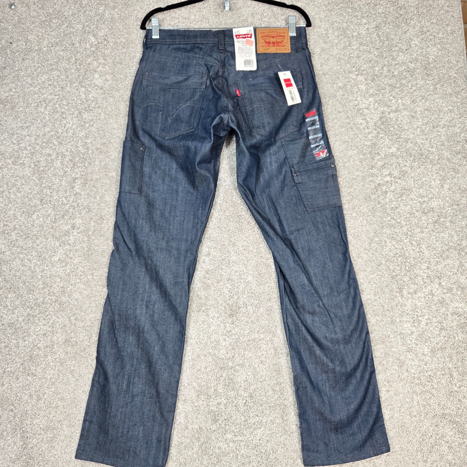 Levi’s 514 Slim Straight Men’s Jeans 31×32 utility rigid carpenter stretch NEW