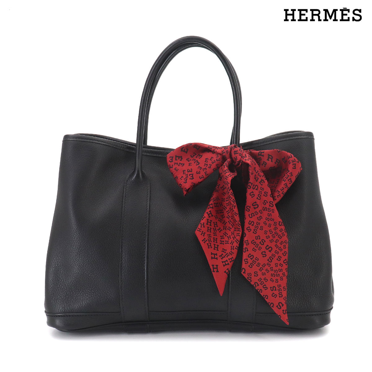 Hermes Garden Twilly TPM Tote Bag Handbag 11.4in Black Swift Leather J Stamp 99