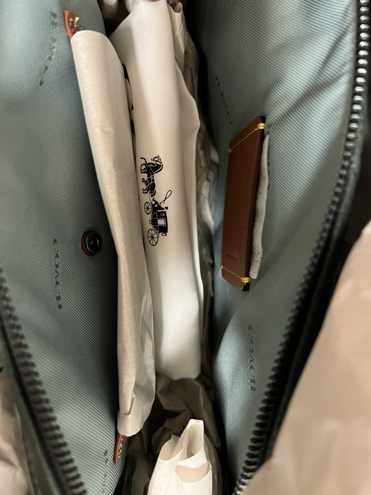 ❤️Coach Lori Pewter/Sage Multi Color Blocked Leather Shoulder Bag