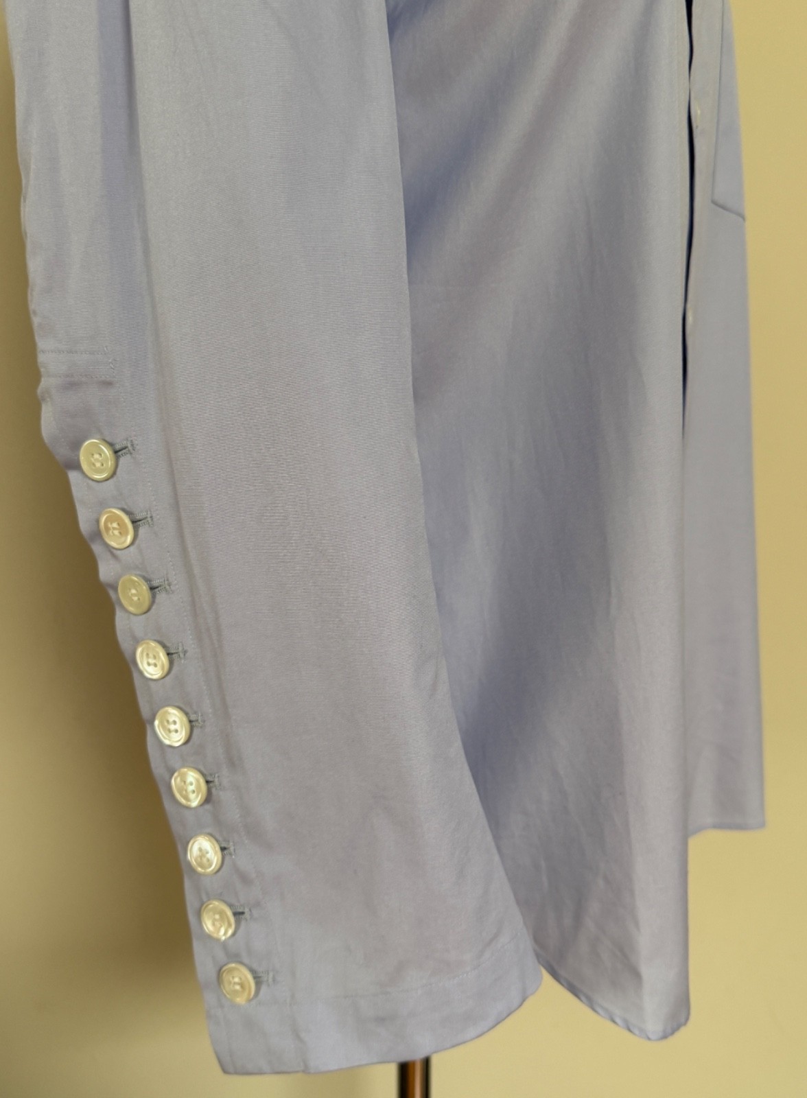 NWT Comme Des Garcons Homme Plus Blue Nine Button Long Sleeve Shirt Sz XS $790