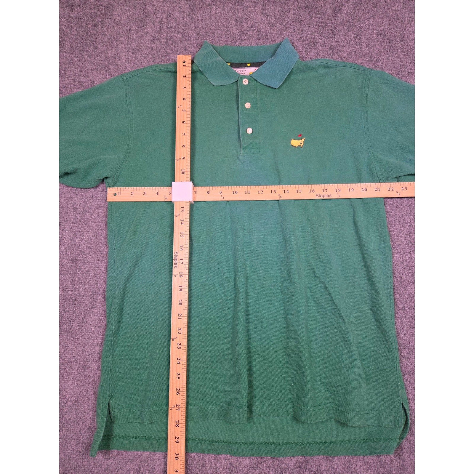 Vintage Slazenger Augusta National Golf Polo Mens Large Green Masters Tournament