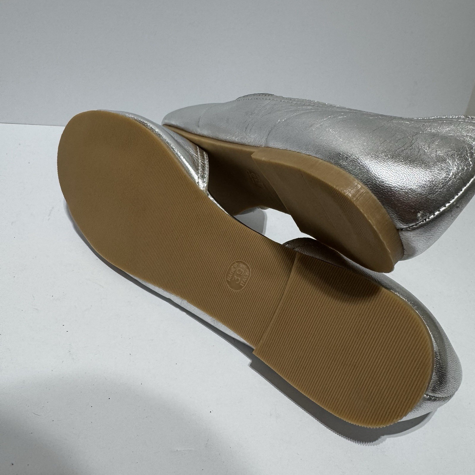 Avellini Womens Flats Silver Size EU39 M US8