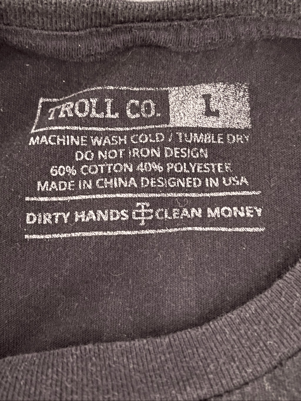Troll Co Dirty Hands Clean Money Men’s Skull S/S T-Shirt