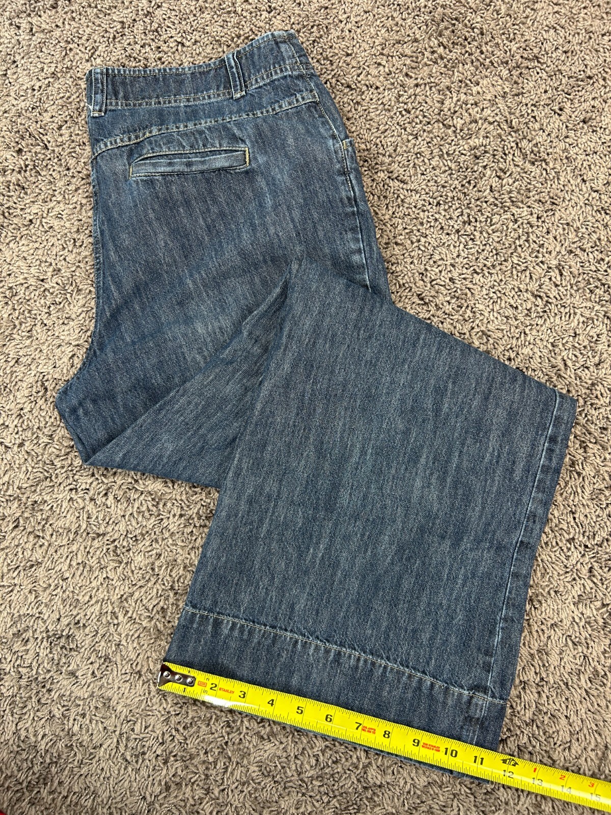 J.Jill Jeans Women’s Size 12 Blue Genuine Fit Below Waist Wide Leg (Act 33X30″)