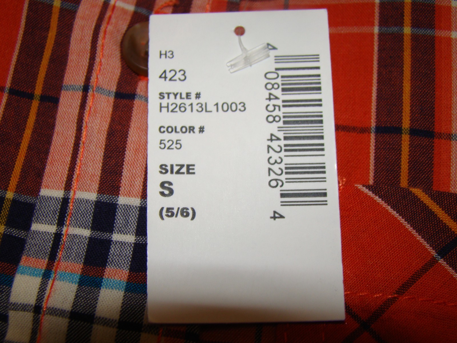 NWT The Children’s Place Boys Size Small 5-6 Plaid Long Sleeve Button Shirt