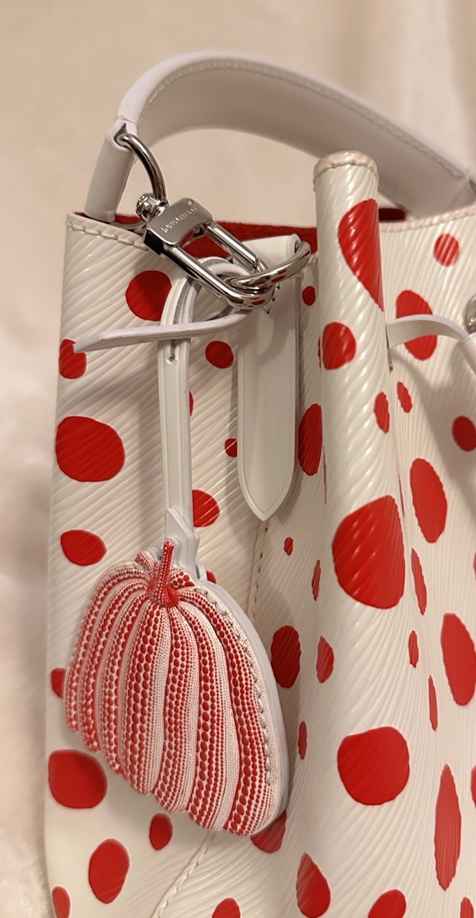 Louis Vuitton Yayoi Kusama NéoNoé BB Bucket Bag White/Red Polka Dot Strap