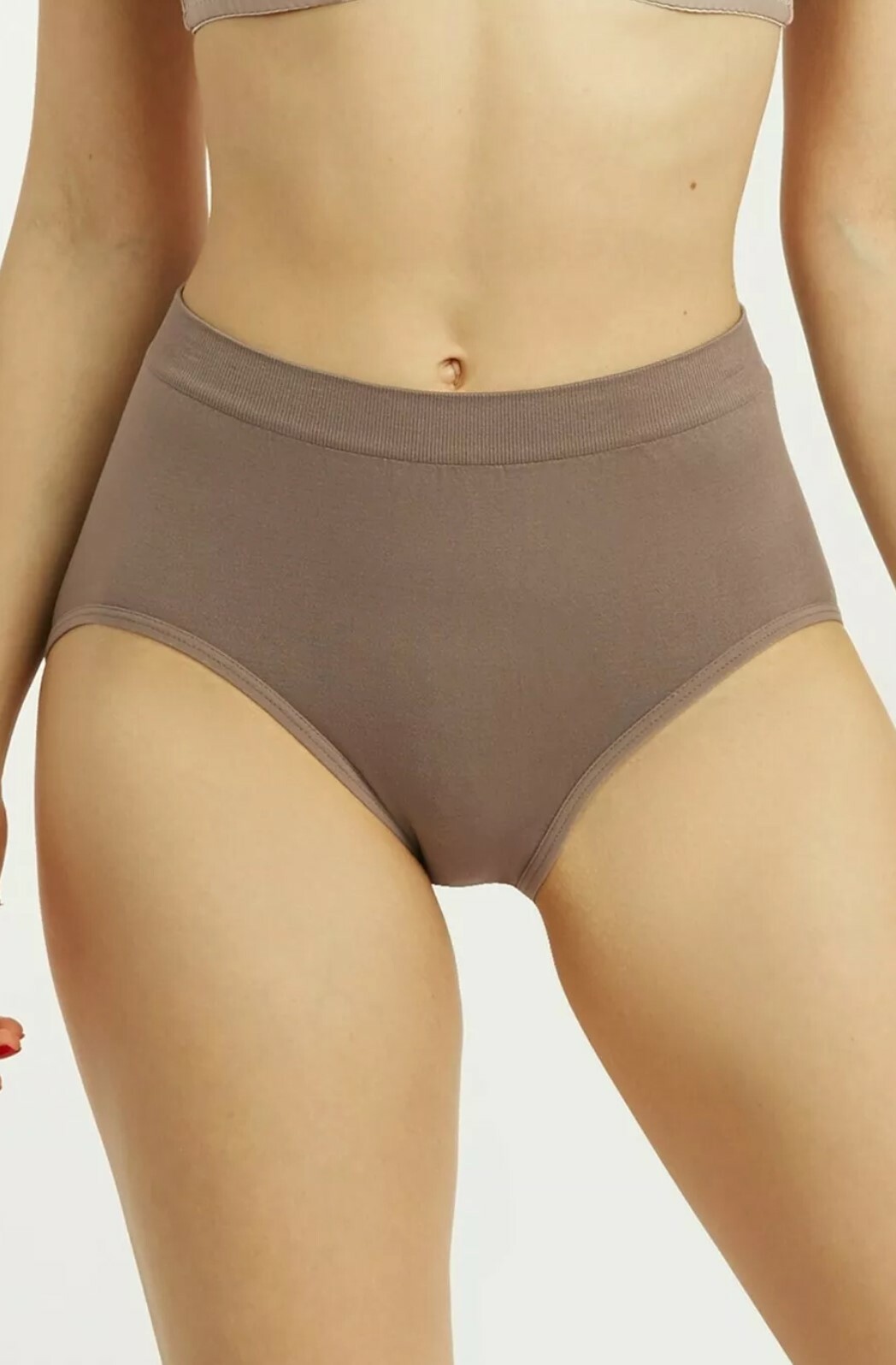 6 12 Pack Women Seamless High Rise Full Coverage Nylon Panty Underwear One Size