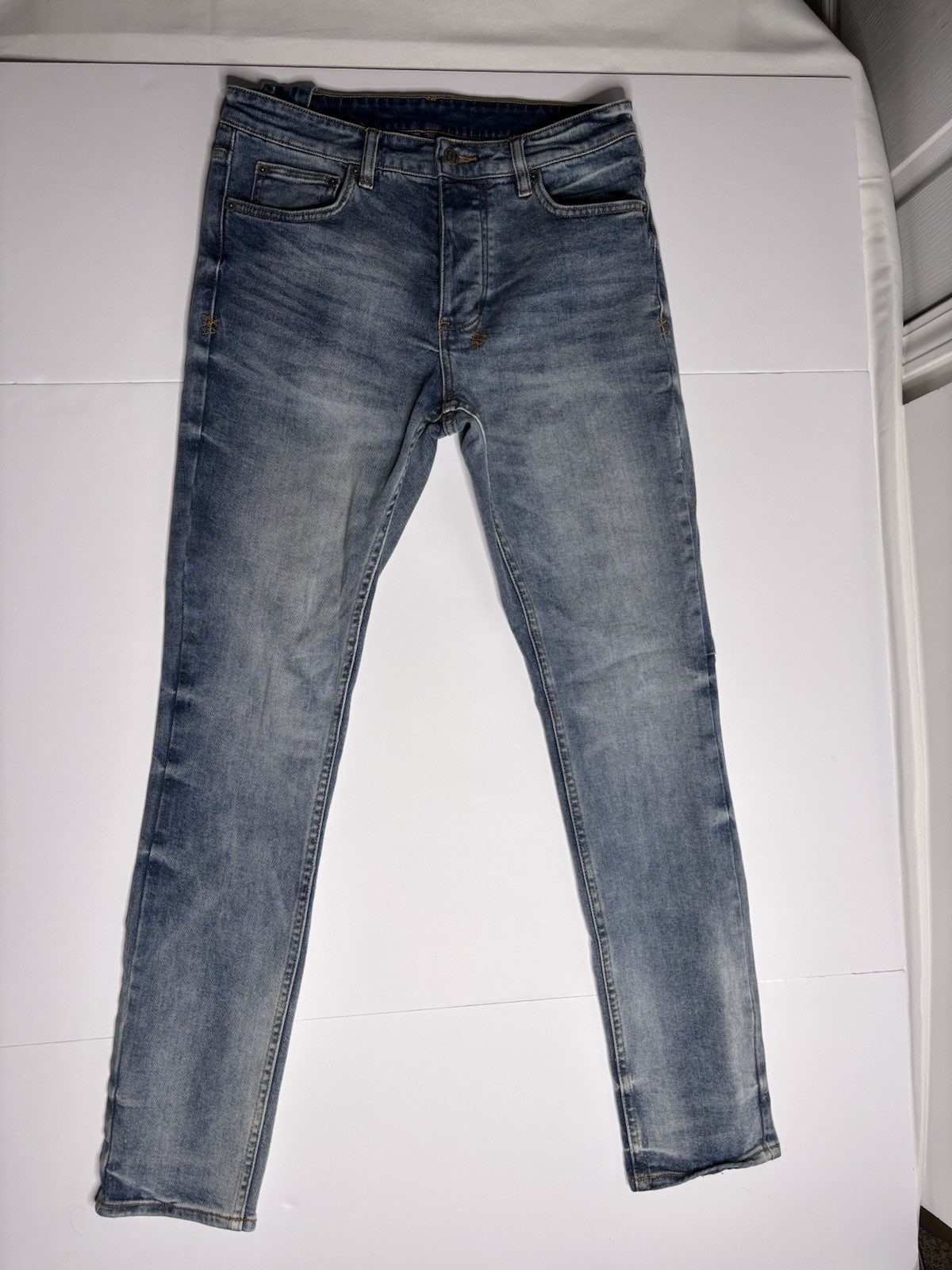 Ksubi Van Winkle Nightfall Jeans Mens 31 Blue Slim Fit Stretch Denim Button Fly