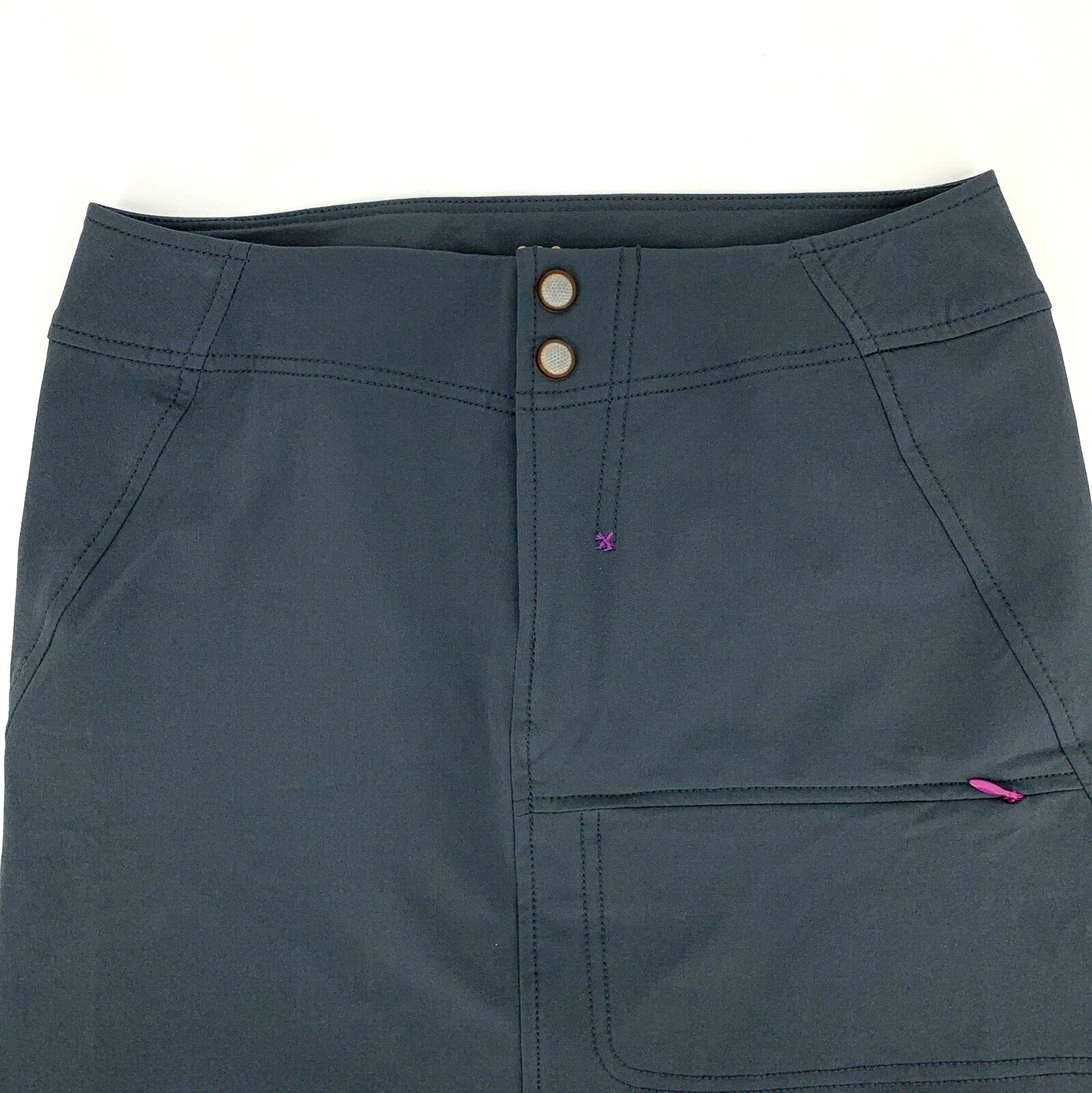 Title Nine Skirt Size 2 Gray Zip Pocket Hiking Golf Active Walking