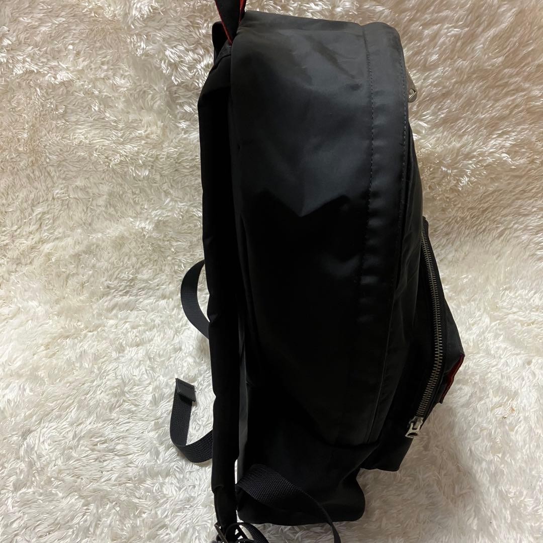 Porter L-Fine Ils Rucksack Backpack Nylon Polyester Black Red Used