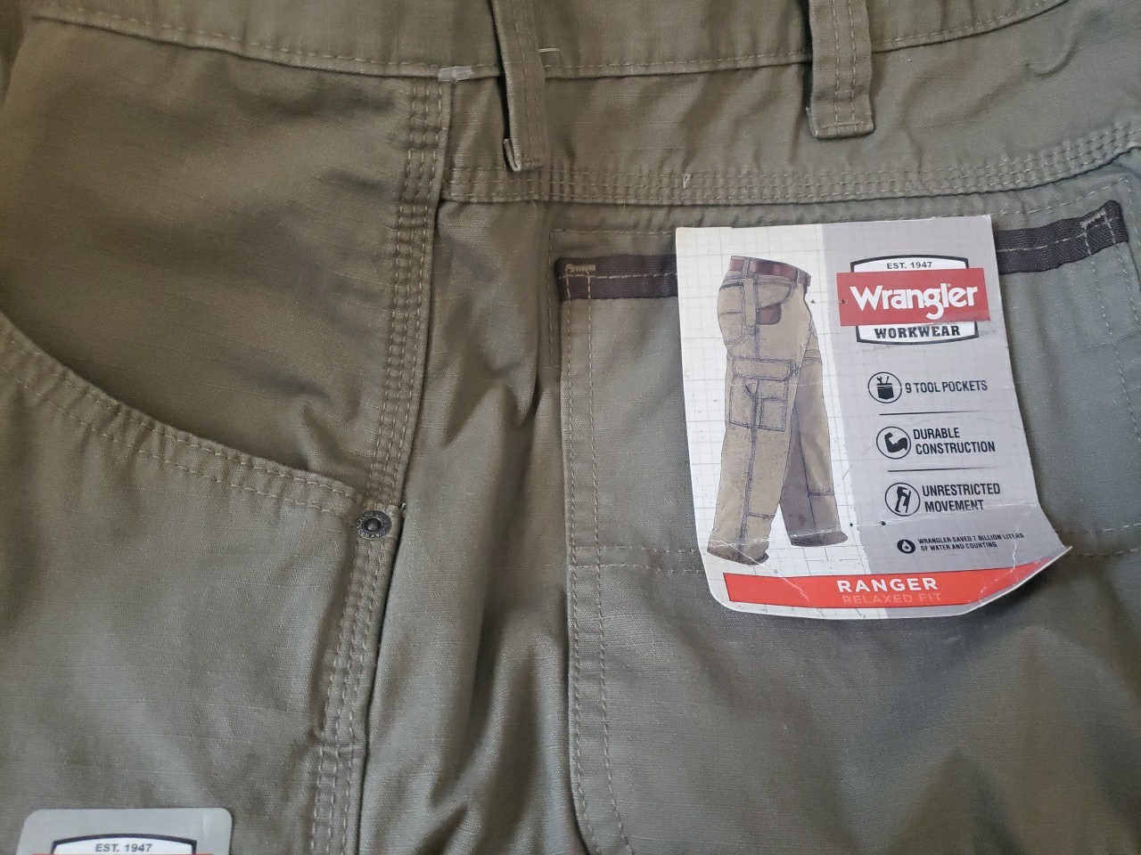 Wrangler Workwear Ranger 38X34 NEW
