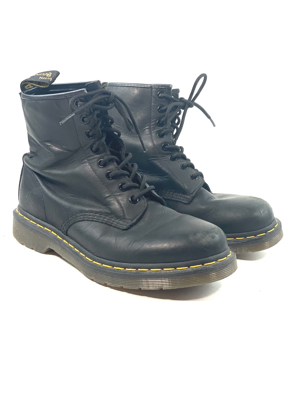Dr Doc Martens 1460 Black Smooth Boots Lace Up Combat Womens US 7 uk 6 EU 39
