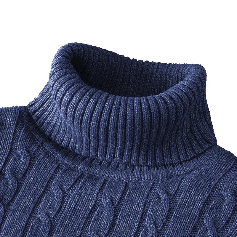 Men’s Turtleneck Soft Sweater Warm Knitted Autumn/winter Pullover Jumper NEW