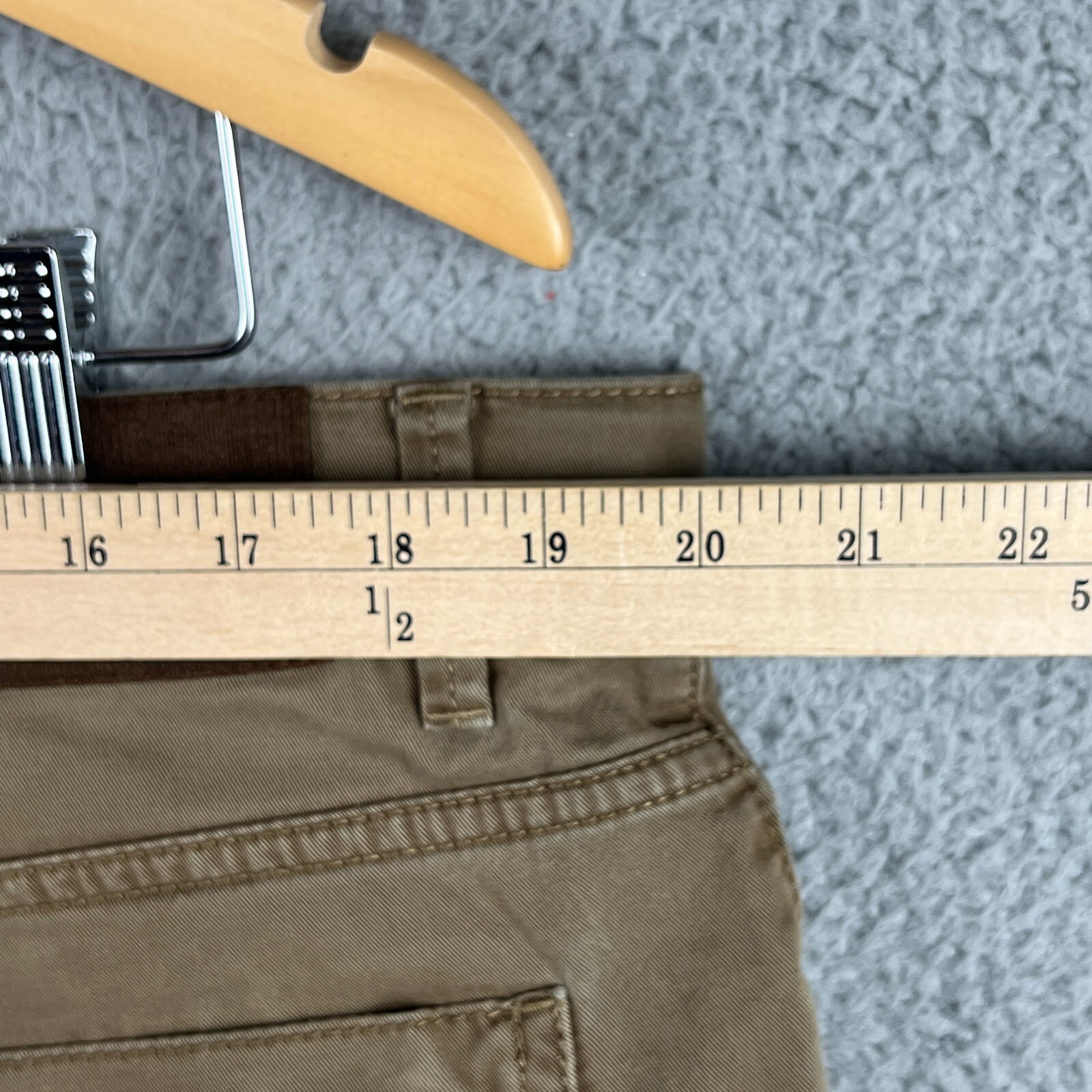 Hiltl Two Face Green Chino Pants Mens 40×34 Stretch Cotton Blend 5 Pocket