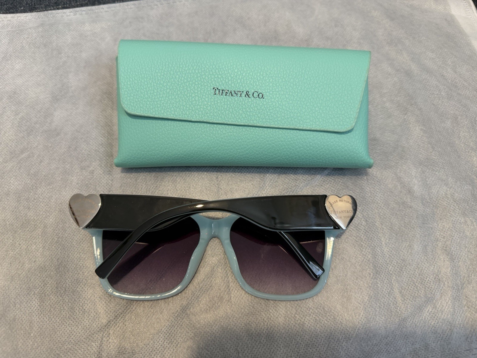 AUTHENTIC Tiffany & Co. TF4216 Cat Eye Sunglasses Black Frame UV400 58-17