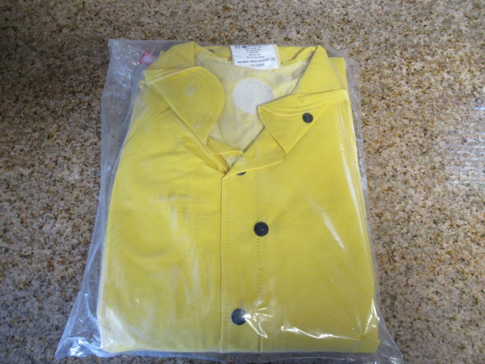 RIVER CITY GARMENTS Rainwear Classic 200C sz XL Raincoat & hood YELLOW PVC
