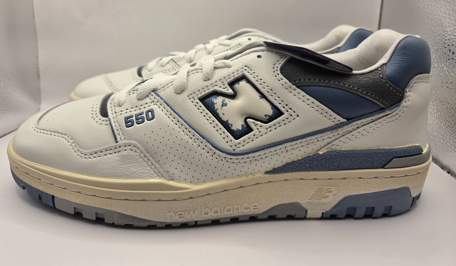 New Balance White Blue Grey BB550VTE Men Size 9 10.5 11.5 NEW