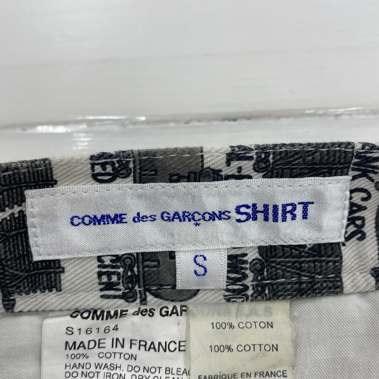 COMME des GARCONS S16164 All-over print halfPants sizeS/Black x White