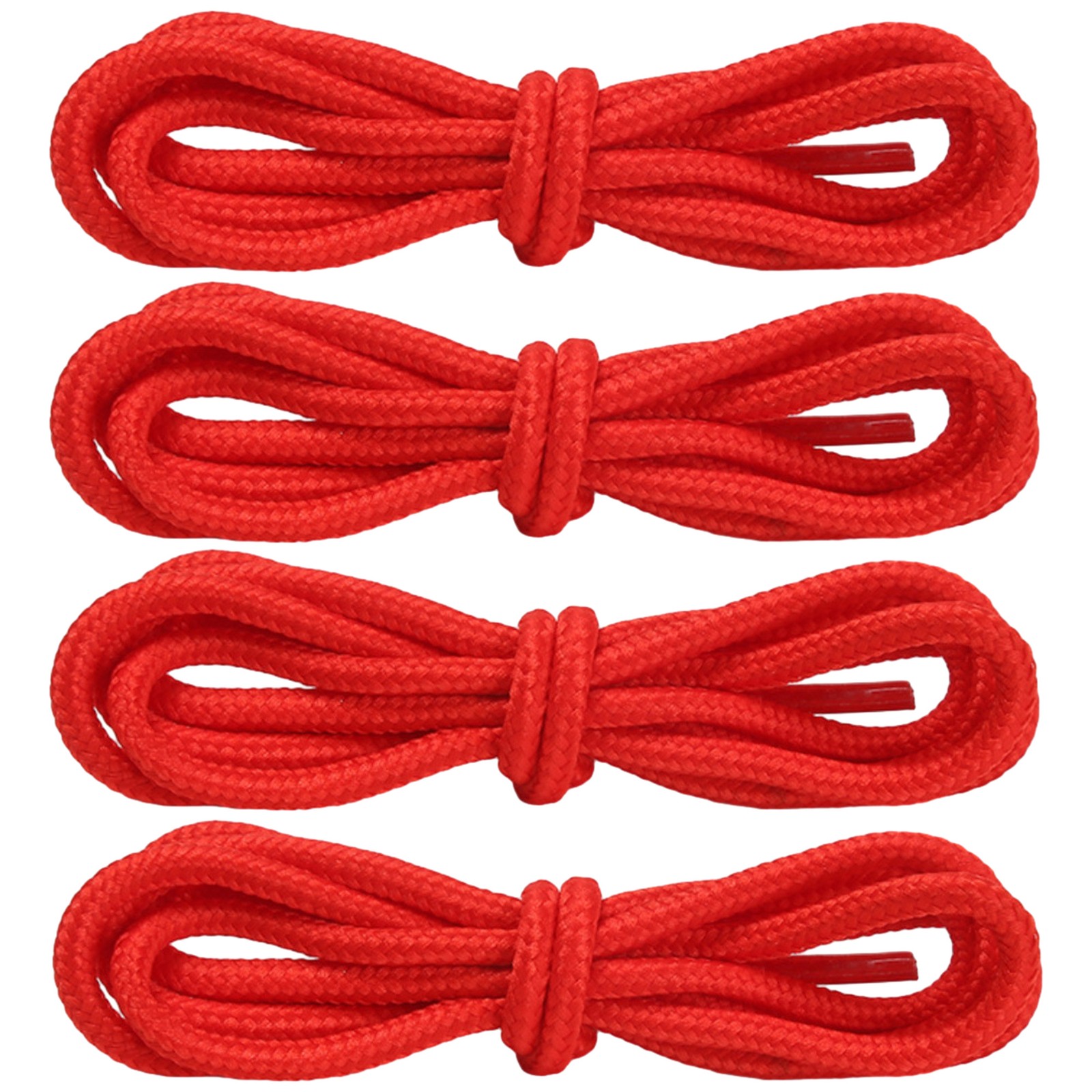 4mm Round Polyester Shoelaces 1/8″ Solid Color All Shoe Types 4 Feet, 2 Pair