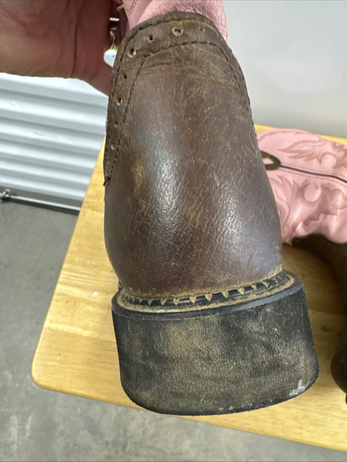 Justin Gypsy Boots Women’s Size 9 1/2 B Leather Western Ankle Pink L9901