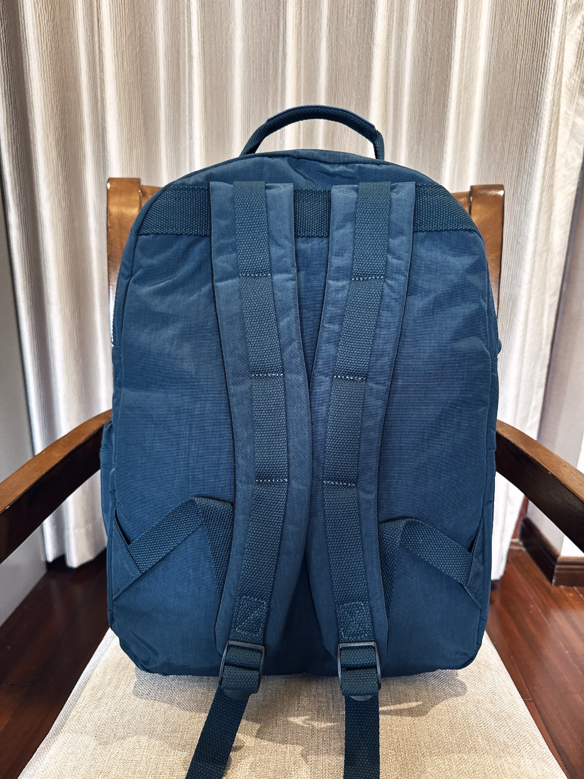 NWT Kipling Gray navy light weight Seoul up 15″ laptop Large Backpack 45cm