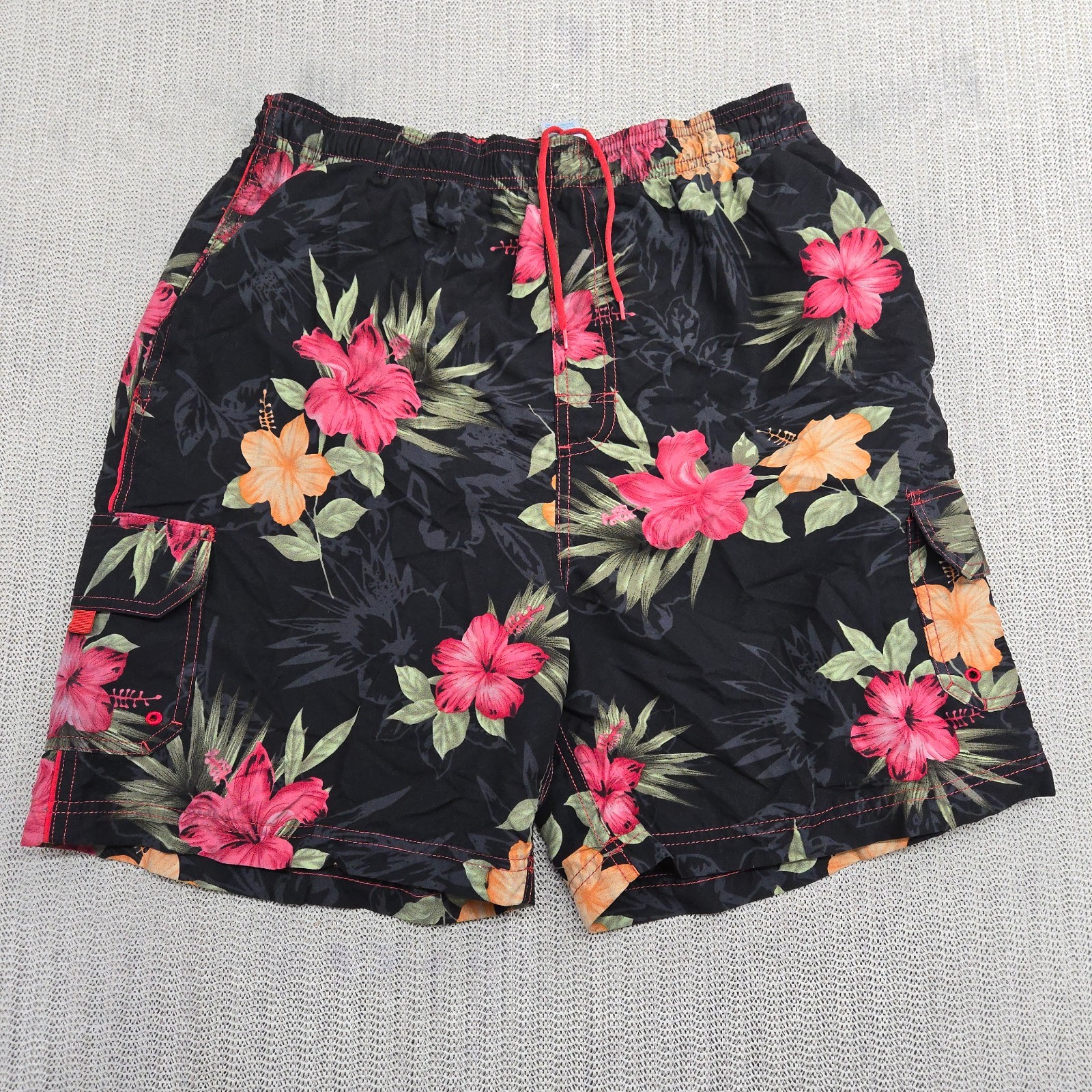 Vintage Sand N Sun Swim Trunks Shorts Mens Medium Floral Lined Pockets Y2K