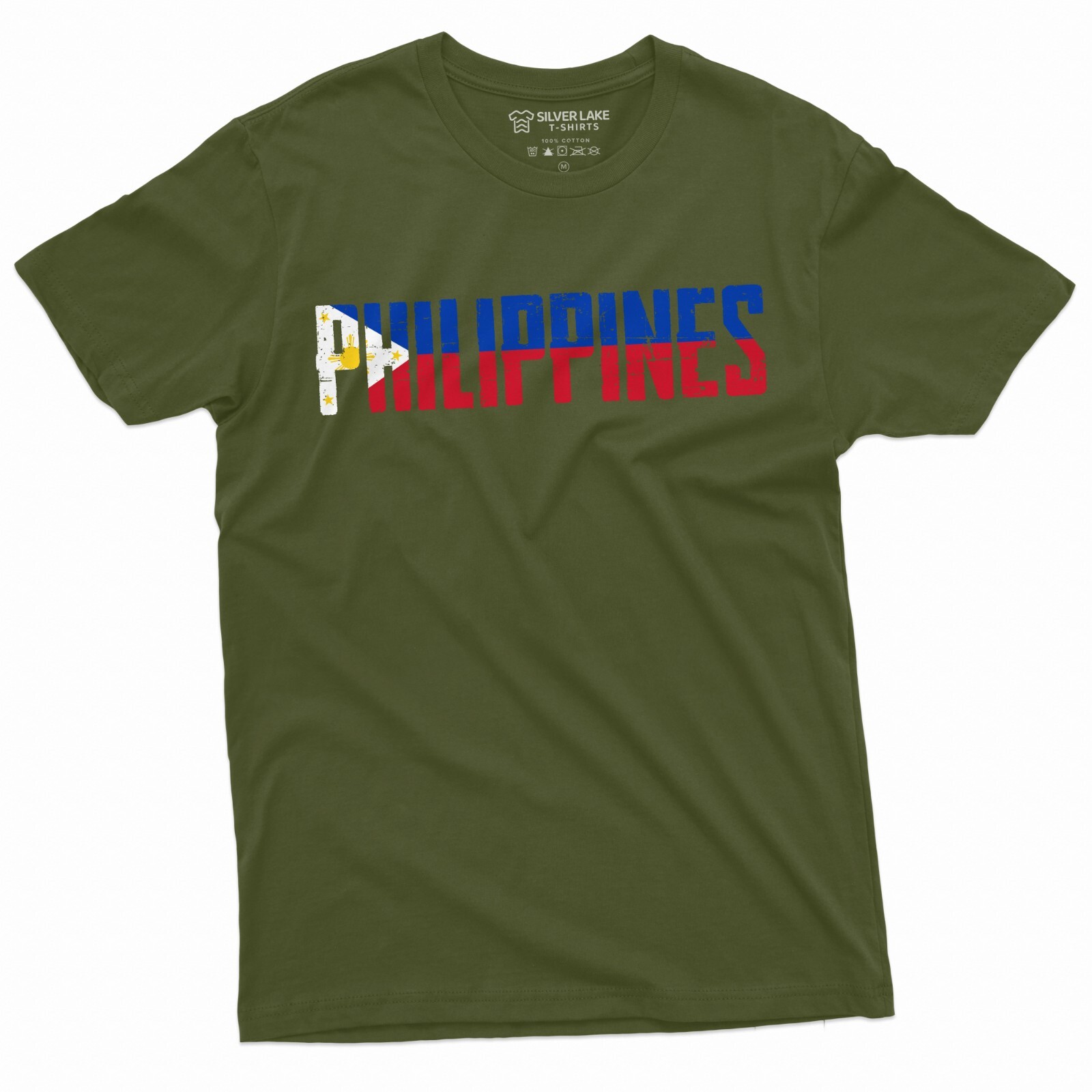 Men’s Philippines T-shirt Republika ng Pilipinas Flag Coat of arms country tee