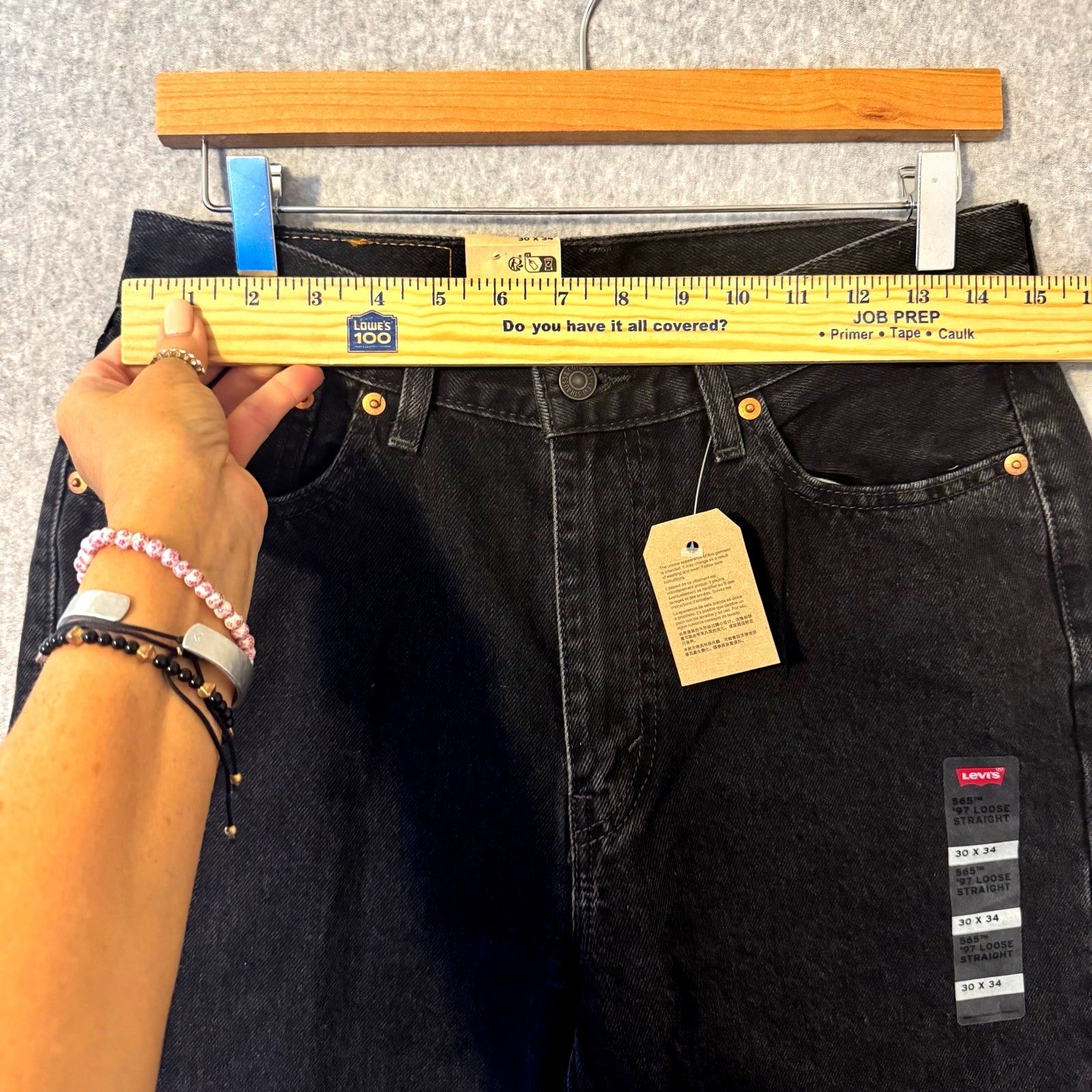 NWT Levi’s 565 97 Loose Straight Fit Jeans Men’s Size 30 34 Black Dark Wash