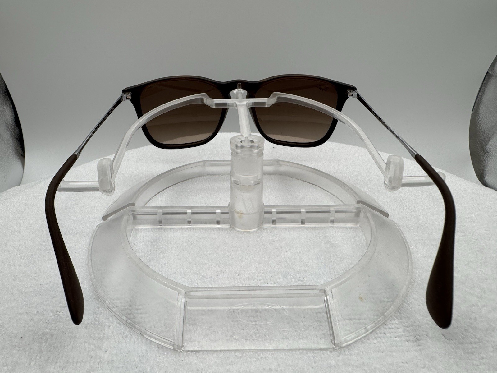 NEW Ray-Ban RB4187 856/13 CHRIS Polished Light Havana Dark Brown Sunglasses