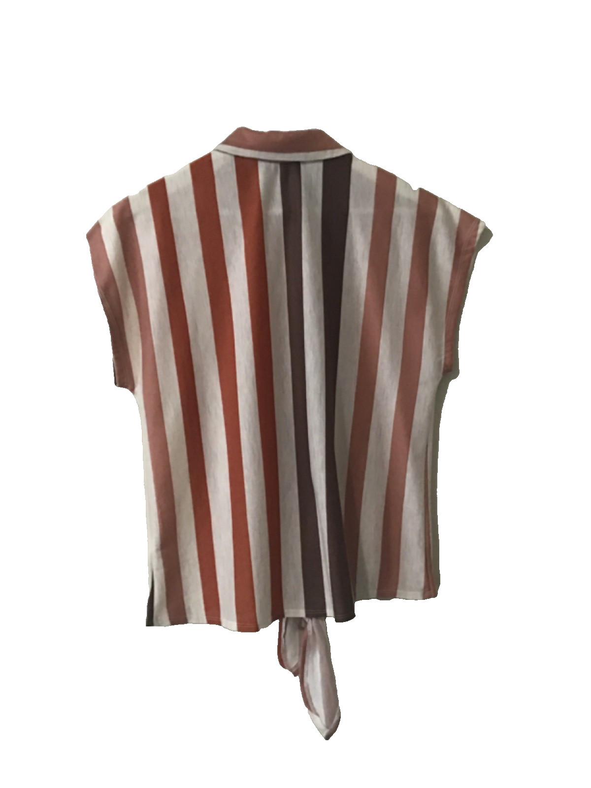 Modern Attraction Women Jrs Blouse Small Striped Multicolor Great Condition