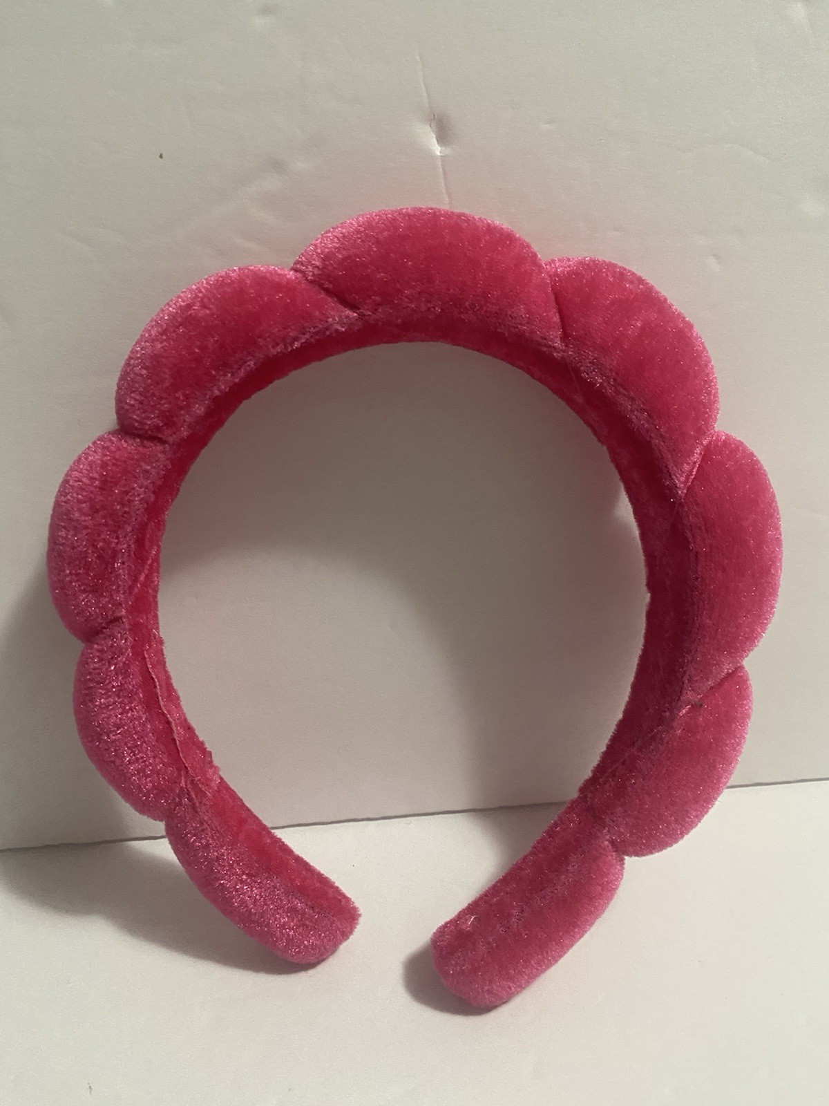 Spa Headband Cute Fashion Puffy Soft Padded Sponge Hot Pink Skincare Headband