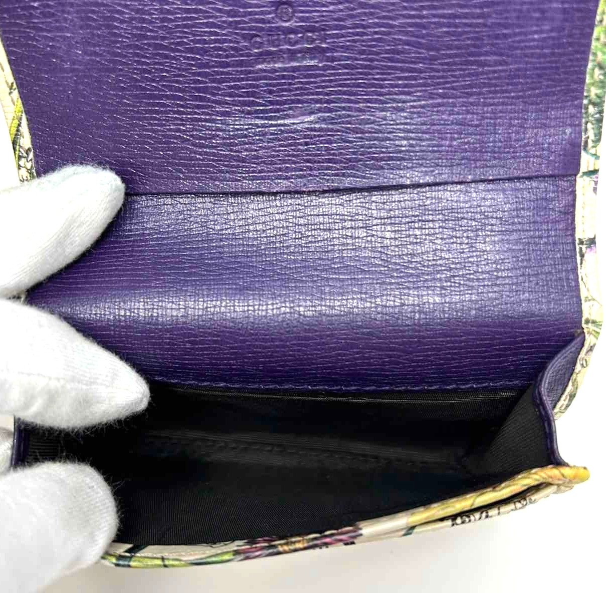 GUCCI Tian Floral Card Case Authentic
