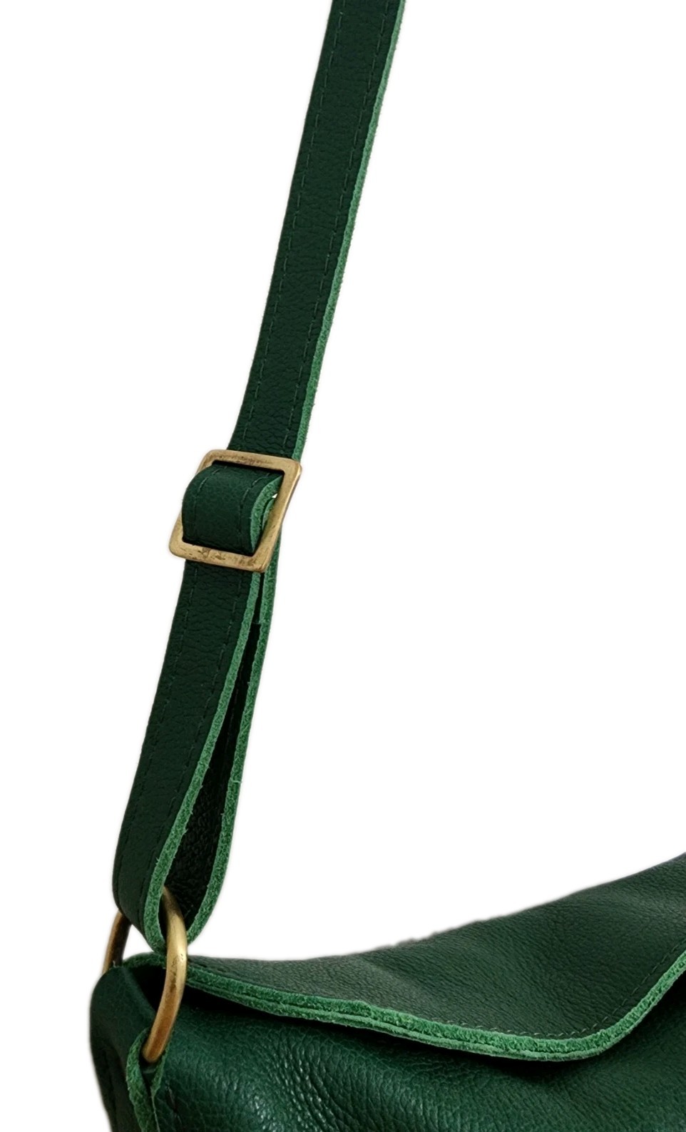 Portland Leather Goods 11.5″ Medium Koala Sling Bag in Green Pebbled Leather
