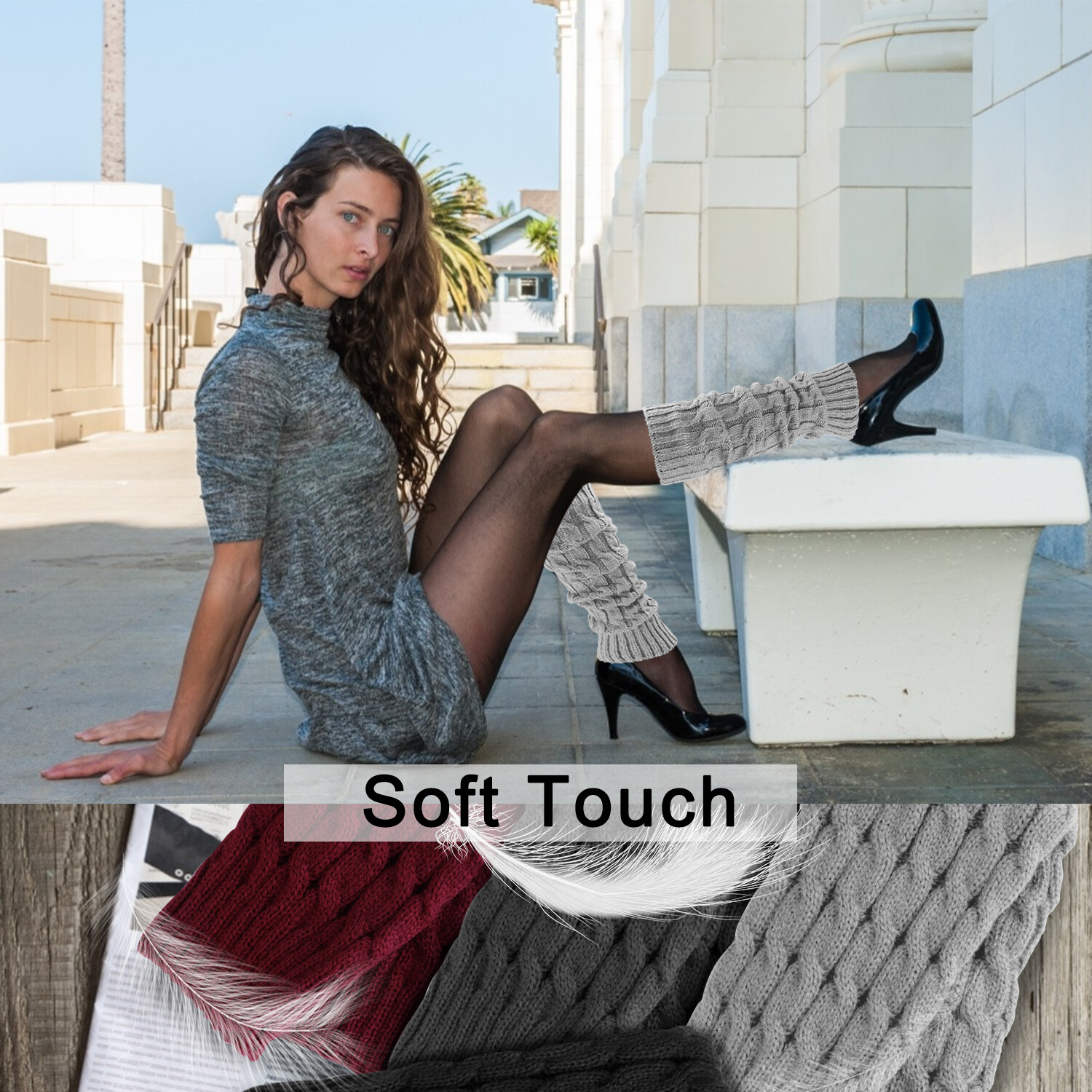 Sock Covers Leg Covers Chunky Wool Pile Sock Covers Fall/Winter Knitted Foot